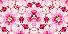A Decorative Floral Digital Kaleidoscope Pattern
