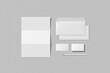 © Juanda - Blank stationery branding mockup top view