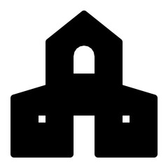 Sticker - Historic Building Vector Icon