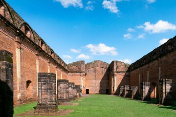 Canvas Print - Jesuit Mission of the Holy Trinity in the green field