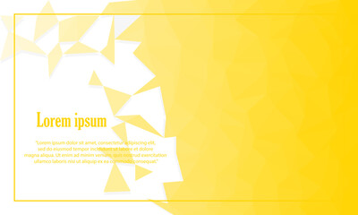 Fototapete - Yellow low-poly background, mosaic pattern