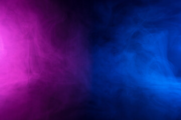 Wall Mural - smoke in neon light abstract background