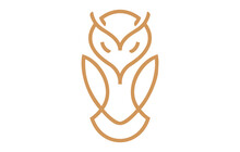 Owl Bird Line Logo Design