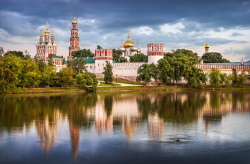 Wall Mural - Temples and towers of the Novodevichy Convent, Moscow