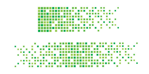 Poster - Pixel mosaic. Pixel decay illustration. Falling pixels. Abstract background.