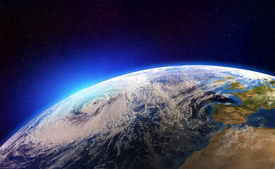 Poster - Planet in space 3d illustration. Elements of this image are furnished by NASA