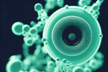 3 d render. Abstract illustrations, scientific or medical or microbiological background