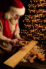 Poster - santa making toys