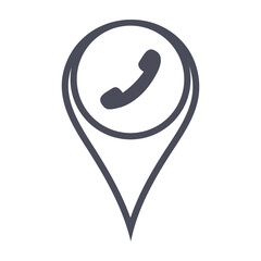 Canvas Print - Help Center location icon