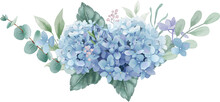 Blue Hydrangea Flowers Bouquet