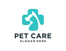 Logo About Pet Care On A White Background. Created Using The CorelDraw Application.