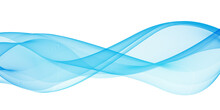Blue Wave Abstract Background Design Element - Curves Banner
