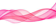 Pink Wave Abstract Background Design Element - Curves Banner