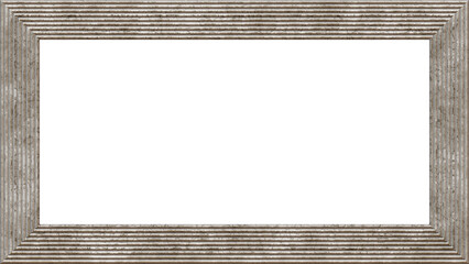 Wall Mural - old empty antique wood picture frame isolated on transparent background. vintage distressed peeling 