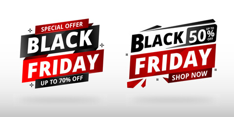 Wall Mural - black friday banner social media template. Trendy editable social media post template.