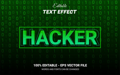 Wall Mural - hacker editable text effect