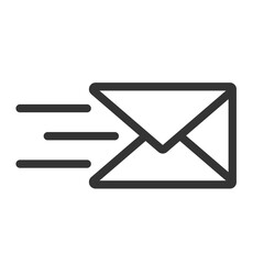 Sending mail message letter icon line art