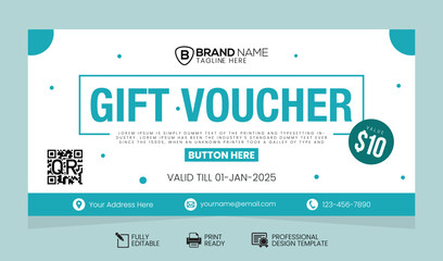 Discount Gift Voucher Design: Promotional Template for Sale Offers, Sale Promotion Gift Voucher Template: Discount Coupon Design, Vector Gift Voucher for Promotional Sale: Discount Template Design