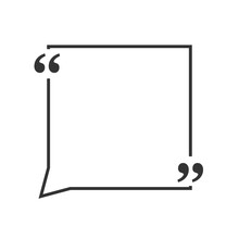Quote Blank Template Bubble Empty Design Frame