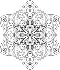 Wall Mural - Mandalas for coloring book color pages.Anti-stress coloring book page for adults.
