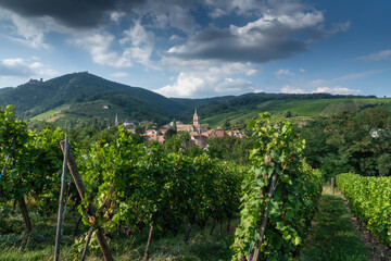 The village and commune of Andlau, Bas-Rhin, Alsace, France