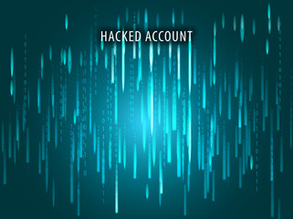 Wall Mural - hacked account binary_code