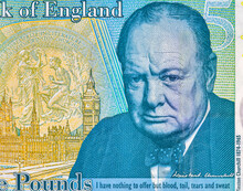 British Five Pounds Banknote Closeup