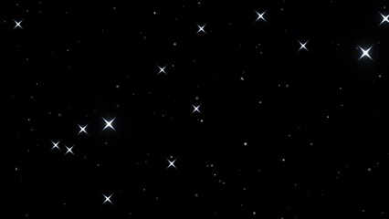 Wall Mural - twinkling christmas star lights background animation