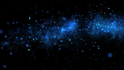Wall Mural - Blue Glitter Particles Loop Background