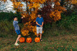 © Jessica Klaus/Stocksy - Younger brother being silly while older brother makes a face.