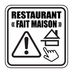 Canvas Print - Logo restaurant fait maison.