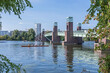 Maselake bay of the River Havel with the bridge Spandauer-See Bruecke in Berlin, Germany
