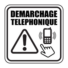 Poster - Logo démarchage téléphonique.