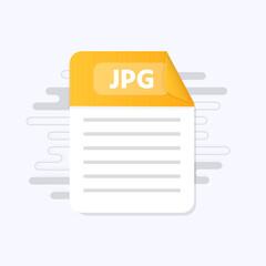 Poster - JPG file icon. Flat design graphic illustration. Vector JPG icon