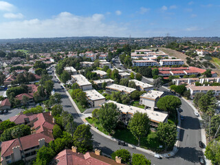 Wall Mural - Aerial view of middle class neighborhood in Carlsbad, North County San Diego, California, USA.