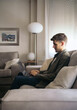 © Pedro Merino/Stocksy - Young businessman working from home