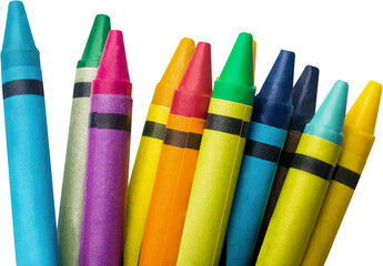 colorful crayons - isolated