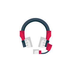 Poster - headset vector icon. computer component icon flat style. perfect use for logo, presentation, website, and more. simple modern icon design flat style
