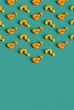 Isometric View Of Yellow Question Marks