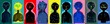 © The Laundry Room/Stocksy - Nine Colorful Personalities Wide Format Illustration