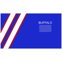 Buffalo Bills American Footbal Team Uniform Colors. Template For Presentation Or Infographics.