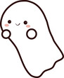 Happy Halloween. Cute little ghost.