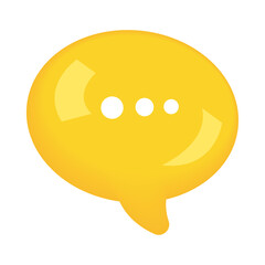 yellow speech bubble message