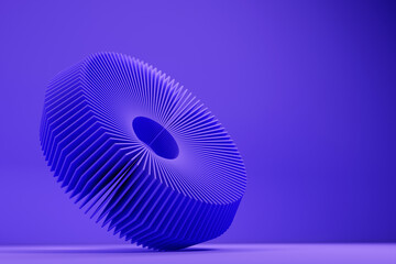 Fototapete - 3d illustration of purple circle with many layers .Geometry  background