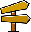 © bigpa - wooden street signage and signpost icon