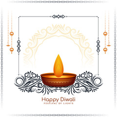 Happy Diwali festival celebration ethnic religious background design