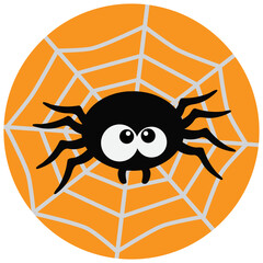 Halloween spider vector cartoon illustration