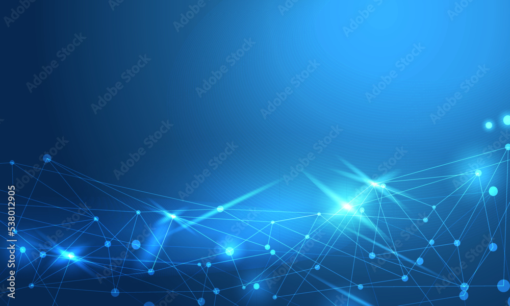 Blue Color Wireframe Blue abstract background with polygonal wireframe. Vector illustration ...