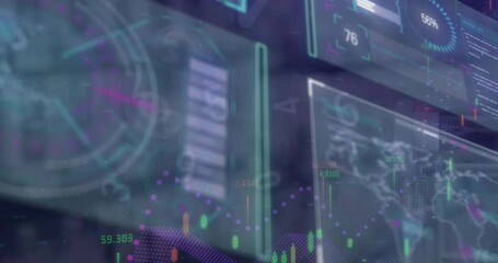 Poster - Animation of data processing on screens