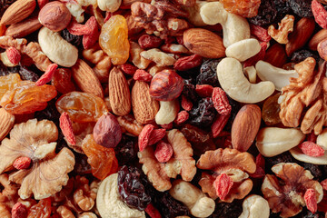 Wall Mural - Dried berries and nuts.